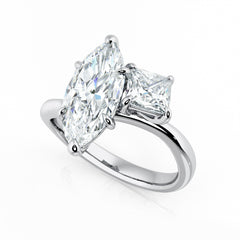 Marquise & Princess Cut Diamond Engagment Ring