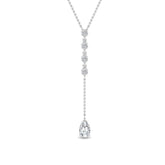 Pear Cut Lab Grown Diamond Drop Necklace