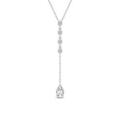 Pear Cut Lab Grown Diamond Drop Necklace