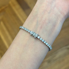 18k White Gold Lab Grown Diamond Tennis Bracelet - 8.04ct