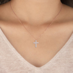Classic Lab Grown Diamond Cross Pendant