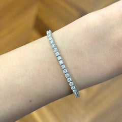18k White Gold Lab Grown Diamond Tennis Bracelet - 5.30ct