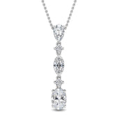 Mixed Shape Lab Grown Diamond Drop Necklace