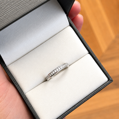 18k White Gold Stackable Channel Set Diamond Ring