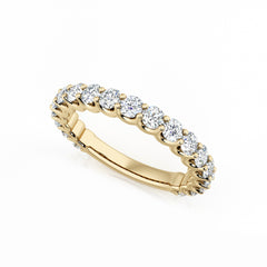 Round Diamond U Set Wedding Ring