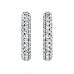 Diamond Pave Huggie Earrings