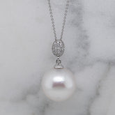 South Sea Pearl & Pave Diamond Pendant