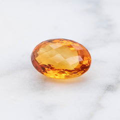 Oval Checkerboard Cut Orange Citrine - 8.22ct