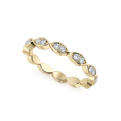Marquise and Round Diamond Eternity Ring