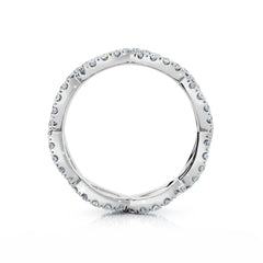 Pave-Set Diamond Twist Eternity Ring