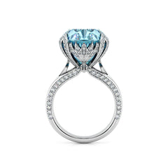 Aquamarine & Diamond Cocktail Ring