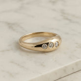 9k Yellow Gold Diamond Dome Ring