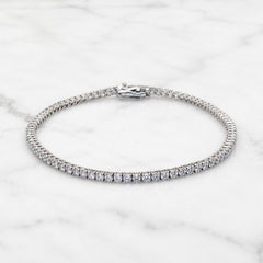 18k White Gold Lab Grown Diamond Tennis Bracelet - 2.22ct