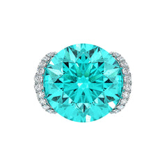 Mint Tourmaline & Diamond Cocktail Ring