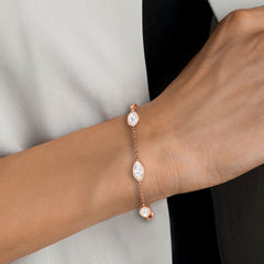 Marquise Lab Grown Diamond Station Bracelet