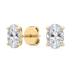 Classic Oval Lab Grown Diamond Stud Earrings