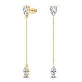Pear & Marquise Lab Grown Diamond Drop Earrings