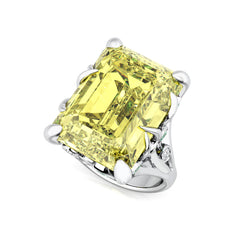 Citrine & Diamond Cocktail Ring