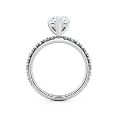 Pear Shape Diamond Solitaire Engagement Ring