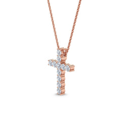 Classic Lab Grown Diamond Cross Pendant