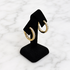 Yellow Gold Inside-Out Lab Grown Diamond Huggies