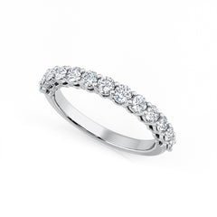 Claw Set Round Diamond Wedding Ring