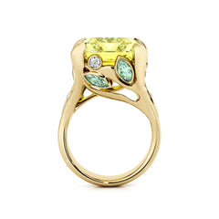 Citrine & Diamond Cocktail Ring