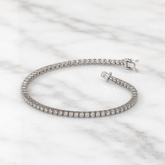 18k White Gold Lab Grown Diamond Tennis Bracelet - 4.13ct