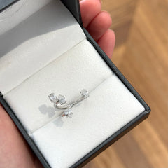 Asymmetrical Diamond Dress Ring