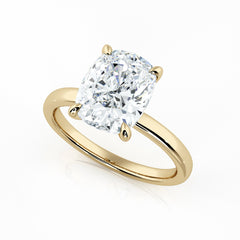 Cushion Cut Diamond Solitaire Engagement Ring