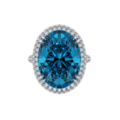 London Blue Topaz & Diamond Cocktail Ring