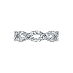 Pave-Set Diamond Twist Eternity Ring