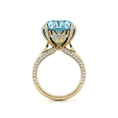 Aquamarine & Diamond Cocktail Ring