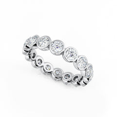 Bezel Set Round Diamond Eternity Ring