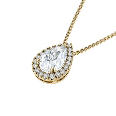 Pear Shape Diamond Halo Pendant