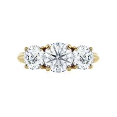 Round Diamond Trilogy Engagement Ring