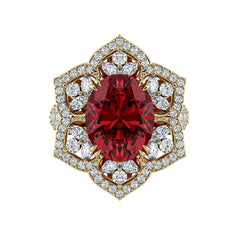 Ruby & Diamond Cocktail Ring