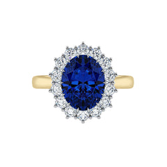 Blue Sapphire & Diamond Cocktail Ring
