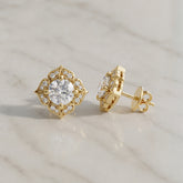 Vintage Diamond Stud Earrings
