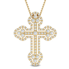 Lab Grown Diamond Orthodox Cross Pendant