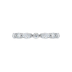Marquise & Round Diamond Wedding Ring
