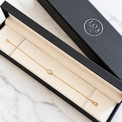 Yellow Gold East-West Bezel Set Pear Lab Diamond Bracelet