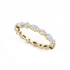 Marquise & Round Diamond Wedding Ring