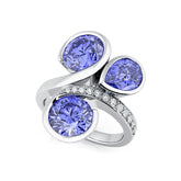 Tanzanite & Diamond Trilogy Ring