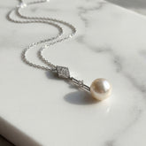 South Sea Pearl and Diamond Drop Pendant