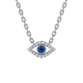 Diamond & Sapphire Evil Eye Pendant