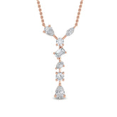 Multi Shape Lab Grown Diamond Drop Necklace
