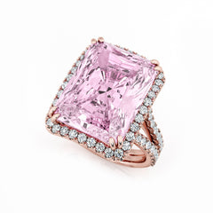 Kunzite & Diamond Cocktail Ring
