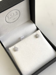 Round Diamond Celestial Cluster Earrings - 1.00ct