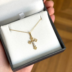 Two Tone Gold Orthodox Cross